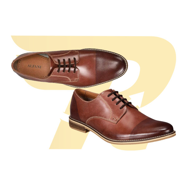 ALFANI MENS CHADWICK LEATHER CASUAL OXFORDS